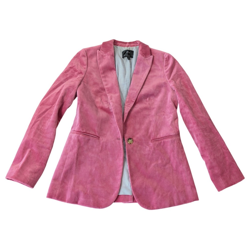 J.Crew Parke Blazer Pink Cotton Velvet Jacket J8978 Womens 2